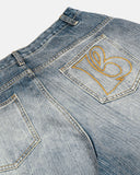 Whisker Wash Bamboo Weave Jeans | Inflation Streetwear