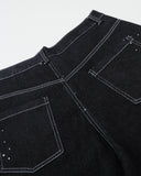Star Rhinestone Denim Shorts | Inflation Streetwear INFLATION