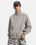 Washed Asymmetric Zip Sweatshirt | Inflation Streetwear