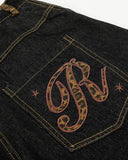 Leopard Pactchwork Embroidery Baggy Jeans | Inflation Streetwear INFLATION