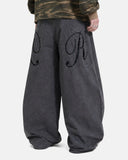 Washed Embroidered Barrel Cargo Pants | Inflation Streetwear