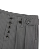 Pinstripe Buttons Barrel Suit Pants | Inflation Streetwear INFLATION