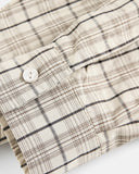 Script Graphic Plaid Long-Sleeve Shirt | Inflation Streetwear