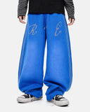 Rhinestone Stripe Barrel Sweatpants | Inflation Streetwear