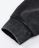 Faux Fur Collar Distressed Zip Up Hoodies | Inflation Streetwear INFLATION