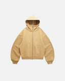 High Collar Fleece Double Zip-Up Hoodies | Inflation Streetwear INFLATION
