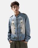 Napoleon-Inspired Washed Denim Jacket | Inflation Streetwear