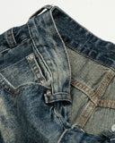 Whiskered Distressed Baggy Jeans | Inflation Streetwear