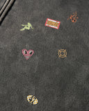 Funny Stickers Distressed Zip Up Hoodies | Inflation Streetwear INFLATION
