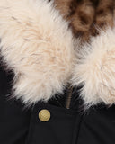 Leopard Faux Fur Lined Cropped Padded Jacket | Inflation Streetwear INFLATION