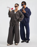 Distressed Acid Wash Double Zip Up Hoodies | Inflation Streetwear INFLATION