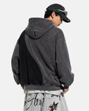 Washed Waffle Boxy Quarter Zip Hoodie | Inflation Streetwear