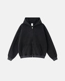 Acid Wash Double Zip Up Hoodies | Inflation Streetwear INFLATION