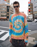 Spiral Tie-Dye Wool Blend Long Sleeve T-Shirt | Inflation Streetwear