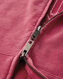 Gothic Letter Washed Zip Up Hoodie | Inflation Streetwear