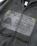 Graphic Ripped Washed Zip Up Hoodies | Inflation Streetwear INFLATION