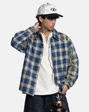 Abstract Line Plaid Shirt | Inflation Streetwear