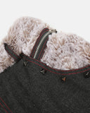 Studded Faux Fur Waistband Baggy Jeans | Inflation Streetwear
