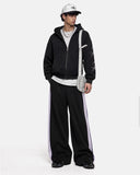 Side Stripe Wide Leg Track Pants | Inflation Streetwear