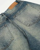 Whiskered Distressed Baggy Jeans | Inflation Streetwear