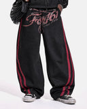 Printed Lace-Up Graphic Barrel Sweatpants | Inflation Streetwear