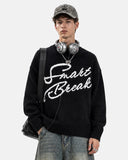 Script Letter Graphic Knit Sweater | Inflation Streetwear