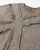 Deconstructed Cross Washed T-Shirt | Inflation Streetwear INFLATION
