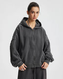 Acid Wash Stitching Zip Up Hoodies | Inflation Streetwear INFLATION