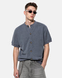 lifestyle shot of casual cardigan t-shirt styling