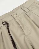 beige wide leg pants smooth structured fabric
