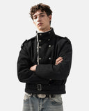 Suede Faux Fur Padded Jacket | Inflation Streetwear
