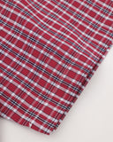 Plaid Script Embroidered Short-Sleeve Shirt | Inflation Streetwear INFLATION