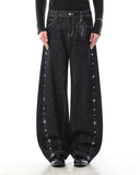 Studded Rhinestone Baggy Denim Jeans | Inflation Streetwear INFLATION
