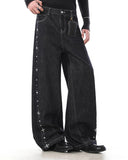Studded Rhinestone Baggy Denim Jeans | Inflation Streetwear INFLATION