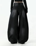 Graphic Embroidered Washed Barrel Jeans | Inflation Streetwear INFLATION