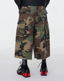 Oversized Camo Cargo Longline Shorts | Inflation Streetwear INFLATION