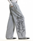 Gothic Graphic Wide Leg Sweatpants | Inflation Streetwear INFLATION