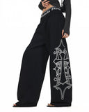 Gothic Graphic Wide Leg Sweatpants | Inflation Streetwear INFLATION