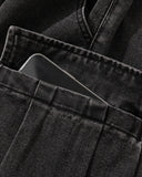 Washed Denim Cargo Shorts with Drawstring | Inflation Streetwear INFLATION