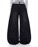 Acid Wash Rhinestone Baggy Jeans | Inflation Streetwear INFLATION
