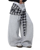 Plaid Layered Baggy Sweatpants | Inflation Streetwear INFLATION