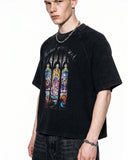 Washed Graphic Boxy Waffle T-Shirt | Inflation Streetwear INFLATION