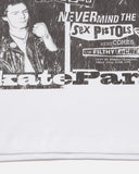 lower typography print and hem detail on graphic tee