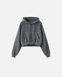 Washed Cropped Hoodie Tracksuit | Inflation Streetwear