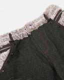 Studded Faux Fur Waistband Baggy Jeans | Inflation Streetwear
