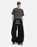 double row button utility pants