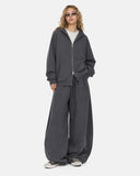 Boxy Waffle Knit Hoodie Set | Inflation Streetwear