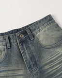 Mid-Length Washed Denim Shorts | Inflation Streetwear INFLATION