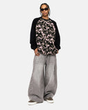full body outfit with camo waffle long sleeve t shirt