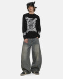 Waffle Graphic Long Sleeve T-Shirt | Inflation Streetwear